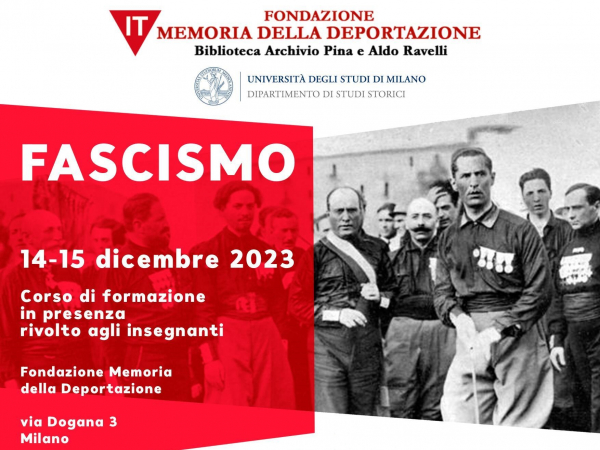 14-15 dicembre, Corso di formazione per insegnanti: fascismo