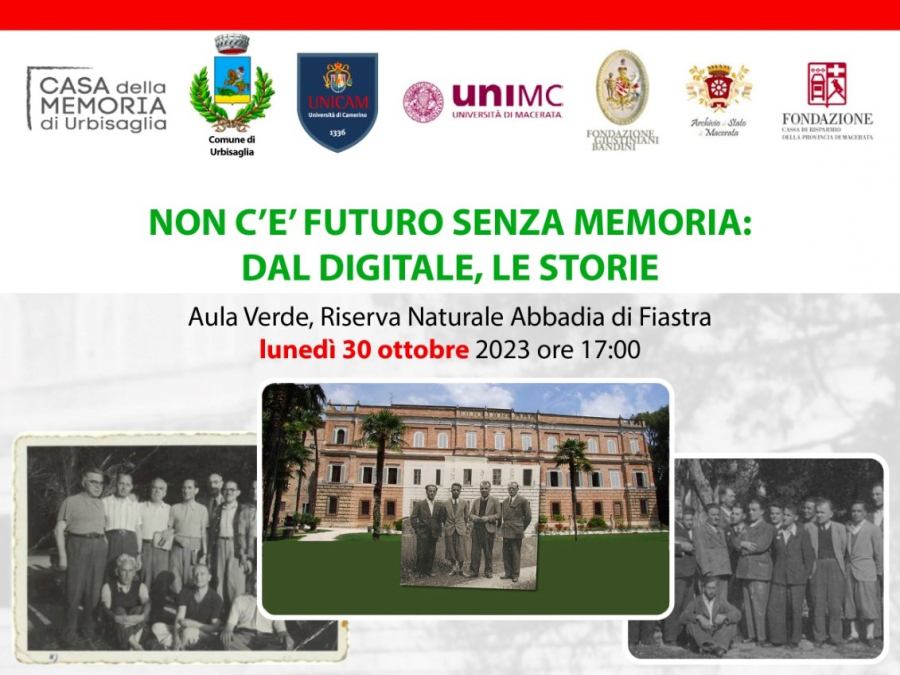 30 ottobre, La Fondazione Fossoli partecipa al Convegno di Urbisaglia: Non c'è futuro senza Memoria