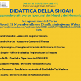 18 novembre, Inaugurazione corso di perfezionamento Didattica della Shoah, Università degli Studi di Firenze