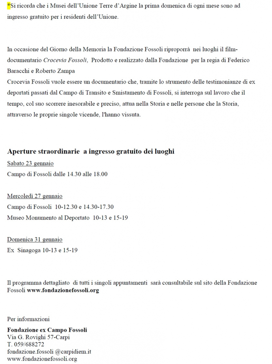 GIORNO DELLA MEMORIA 2016 - presentazione del volume: Le sette disgrazie di Donatella D'Atri