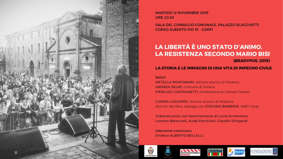12 novembre, La libertà  è uno stato d'animo: La Resistenza secondo Mario Bisi. Palazzo Scacchetti, Carpi