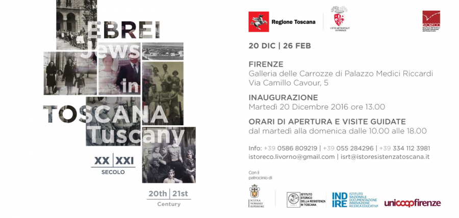 Ebrei in Toscana XX-XXI secolo: l'esposizione inaugura martedì 20 dicembre