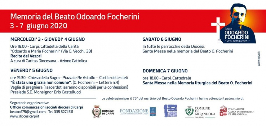 10-11 ottobre: iniziative in occasione del 75° anniversario della morte di Odoardo Focherini