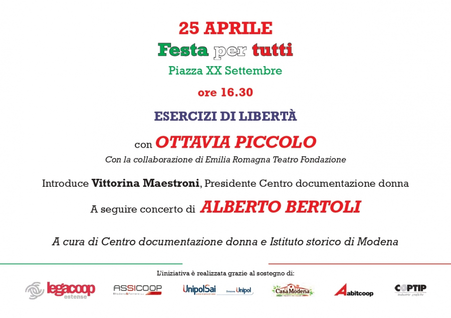 25 aprile 2019 - Festa per tutti, piazza XX Settembre, Modena