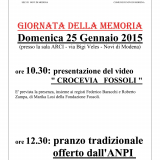Giornata della Memoria: le iniziative in collaborazione con il Comune di Novi di Modena