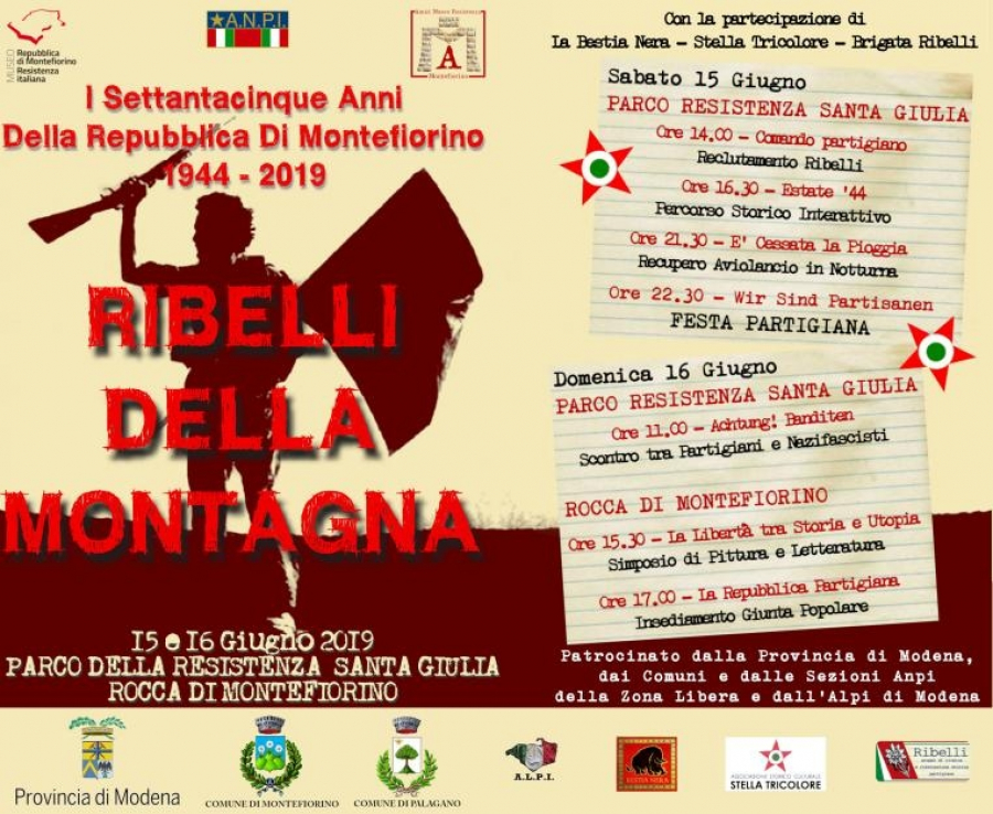 14-16 giugno: 75° anniversario della Repubblica partigiana di Montefiorino