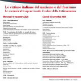 18-19 novembre, Convegno: Le vittime italiane del nazismo e del fascismo